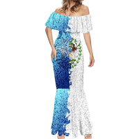 The Deep Heart Of Belize Mermaid Dress Belize Abstract Heritage Ocean Blue Splash Art - Wonder Print Shop