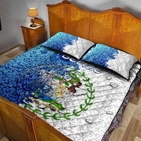 The Deep Heart Of Belize Quilt Bed Set Belize Abstract Heritage Ocean Blue Splash Art - Wonder Print Shop