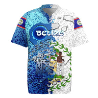 The Deep Heart Of Belize Rugby Jersey Belize Abstract Heritage Ocean Blue Splash Art - Wonder Print Shop
