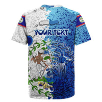 The Deep Heart Of Belize Rugby Jersey Belize Abstract Heritage Ocean Blue Splash Art - Wonder Print Shop
