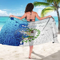 The Deep Heart Of Belize Sarong Belize Abstract Heritage Ocean Blue Splash Art - Wonder Print Shop
