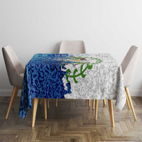 The Deep Heart Of Belize Tablecloth Belize Abstract Heritage Ocean Blue Splash Art - Wonder Print Shop