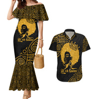Educated Black Queen Couples Matching Mermaid Dress and Hawaiian Shirt African Women - Wonder Print Shop