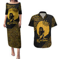 Educated Black Queen Couples Matching Puletasi Dress and Hawaiian Shirt African Women - Wonder Print Shop