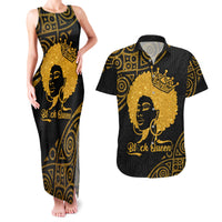 Educated Black Queen Couples Matching Tank Maxi Dress and Hawaiian Shirt African Women - Wonder Print Shop