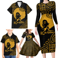 Educated Black Queen Family Matching Long Sleeve Bodycon Dress and Hawaiian Shirt African Women - Wonder Print Shop