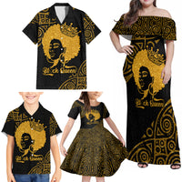Educated Black Queen Family Matching Off Shoulder Maxi Dress and Hawaiian Shirt African Women - Wonder Print Shop