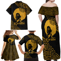 Educated Black Queen Family Matching Off Shoulder Maxi Dress and Hawaiian Shirt African Women - Wonder Print Shop