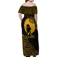 Educated Black Queen Family Matching Off Shoulder Maxi Dress and Hawaiian Shirt African Women - Wonder Print Shop