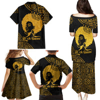 Educated Black Queen Family Matching Puletasi Dress and Hawaiian Shirt African Women - Wonder Print Shop