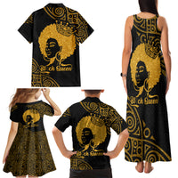 Educated Black Queen Family Matching Tank Maxi Dress and Hawaiian Shirt African Women - Wonder Print Shop