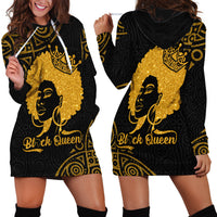 Educated Black Queen Hoodie Dress African Women - Wonder Print Shop