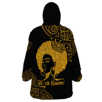 Educated Black Queen Wearable Blanket Hoodie African Women - Wonder Print Shop