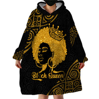 Educated Black Queen Wearable Blanket Hoodie African Women - Wonder Print Shop