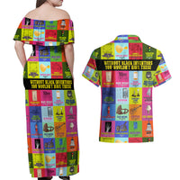 Black Inventions Couples Matching Off Shoulder Maxi Dress and Hawaiian Shirt African-American Inventors - Wonder Print Shop