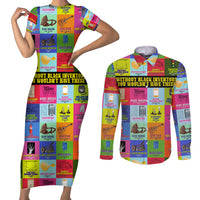 Black Inventions Couples Matching Short Sleeve Bodycon Dress and Long Sleeve Button Shirts African-American Inventors - Wonder Print Shop