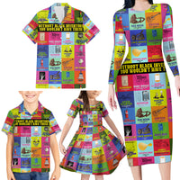 Black Inventions Family Matching Long Sleeve Bodycon Dress and Hawaiian Shirt African-American Inventors - Wonder Print Shop