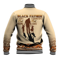 Black Father Baseball Jacket African Father with Son and Daughter - Wonder Print Shop