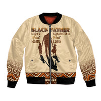 Black Father Bomber Jacket African Father with Son and Daughter - Wonder Print Shop