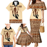 Black Father Family Matching Mermaid Dress and Hawaiian Shirt African Father with Son and Daughter - Wonder Print Shop