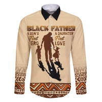 Black Father Family Matching Puletasi Dress and Hawaiian Shirt African Father with Son and Daughter - Wonder Print Shop
