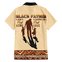Black Father Family Matching Tank Maxi Dress and Hawaiian Shirt African Father with Son and Daughter - Wonder Print Shop
