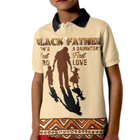Black Father Kid Polo Shirt African Father with Son and Daughter - Wonder Print Shop