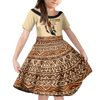 Black Father Kid Short Sleeve Dress African Father with Son and Daughter - Wonder Print Shop