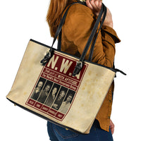 The World's Most Dangerous Group Leather Tote Bag - Wonder Print Shop