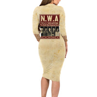 The World's Most Dangerous Group Long Sleeve Bodycon Dress - Wonder Print Shop