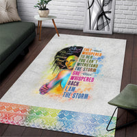 Black Girl I Am The Storm Area Rug African American Women - Wonder Print Shop