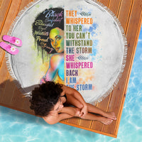 Black Girl I Am The Storm Beach Blanket African American Women - Wonder Print Shop