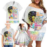 Black Girl I Am The Storm Family Matching Off Shoulder Short Dress and Hawaiian Shirt African American Women - Wonder Print Shop