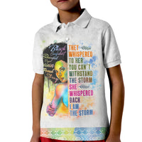 Black Girl I Am The Storm Kid Polo Shirt African American Women - Wonder Print Shop