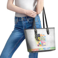 Black Girl I Am The Storm Leather Tote Bag African American Women - Wonder Print Shop