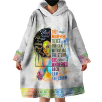 Black Girl I Am The Storm Wearable Blanket Hoodie African American Women - Wonder Print Shop