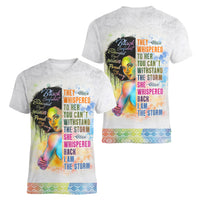 Black Girl I Am The Storm Women V Neck T Shirt African American Women - Wonder Print Shop