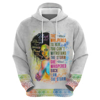 Black Girl I Am The Storm Zip Hoodie African American Women - Wonder Print Shop