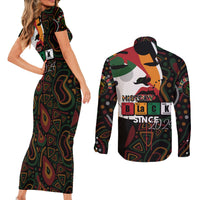 Personalized Black History Month Couples Matching Short Sleeve Bodycon Dress and Long Sleeve Button Shirt Since 2024 Chemistry Style - Wonder Print Shop
