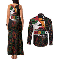 Personalized Black History Month Couples Matching Tank Maxi Dress and Long Sleeve Button Shirt Since 2024 Chemistry Style - Wonder Print Shop