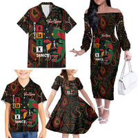 Personalized Black History Month Family Matching Off The Shoulder Long Sleeve Dress and Hawaiian Shirt Since 2024 Chemistry Style - Wonder Print Shop