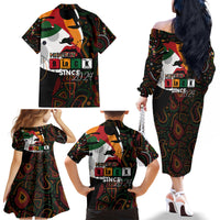 Personalized Black History Month Family Matching Off The Shoulder Long Sleeve Dress and Hawaiian Shirt Since 2024 Chemistry Style - Wonder Print Shop