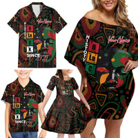 Personalized Black History Month Family Matching Off Shoulder Short Dress and Hawaiian Shirt Since 2024 Chemistry Style - Wonder Print Shop