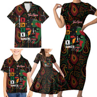 Personalized Black History Month Family Matching Short Sleeve Bodycon Dress and Hawaiian Shirt Since 2024 Chemistry Style - Wonder Print Shop