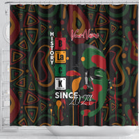 Personalized Black History Month Shower Curtain Since 2024 Chemistry Style