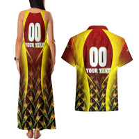 Personalised Guyana Cricket Amazon Warriors Couples Matching Tank Maxi Dress and Hawaiian Shirt Unleashing the Power Battle Mode