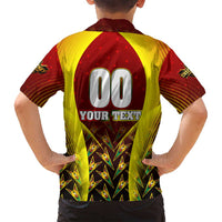 Personalised Guyana Cricket Amazon Warriors Family Matching Off Shoulder Maxi Dress and Hawaiian Shirt Unleashing the Power Battle Mode