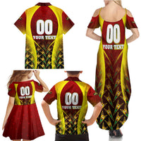Personalised Guyana Cricket Amazon Warriors Family Matching Summer Maxi Dress and Hawaiian Shirt Unleashing the Power Battle Mode