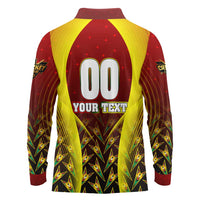 Personalised Guyana Cricket Amazon Warriors Long Sleeve Polo Shirt Unleashing the Power Battle Mode