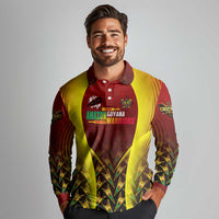 Personalised Guyana Cricket Amazon Warriors Long Sleeve Polo Shirt Unleashing the Power Battle Mode